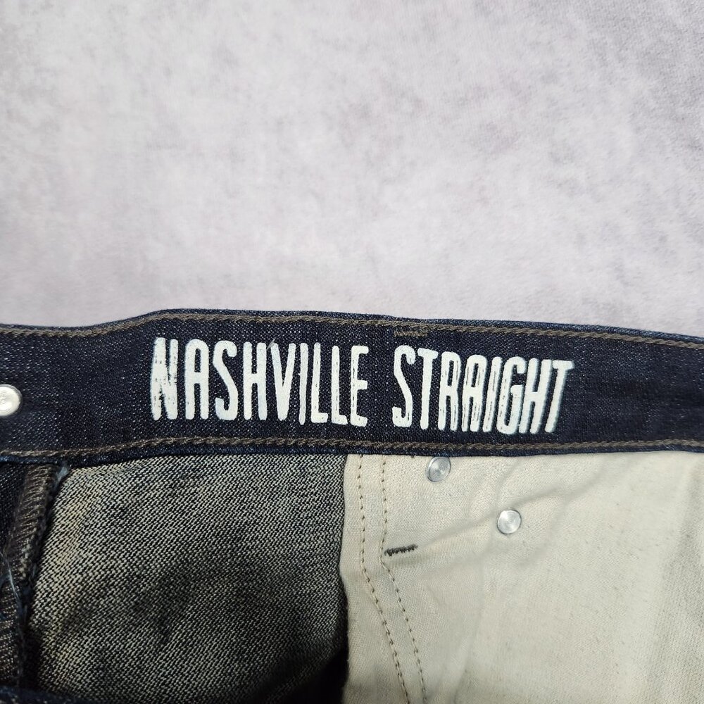 Flag & Anthem Jeans Mens 38x30 Nashville Straight Bennington Wash Denim Pants - Picture 6 of 16